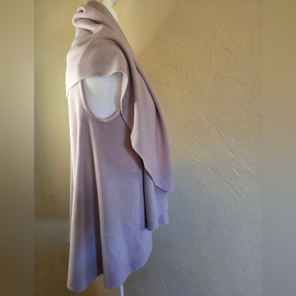 Look Lavender Sleeveless Women's Open Cardigan Sweater Shawl Wrap - Picture 3 of 7
